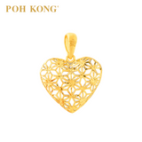 POH KONG 916/22K Yellow Gold Anggun Heart Shape Charm Pendants