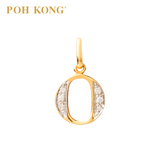 POH KONG 835/20K Yellow Gold Diamond Pendant Alphabet O