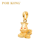 POH KONG 916/22K Yellow Gold Auspicious Fortune Snake Pendant