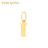 POH KONG 916/22K Gold Exquisite Alphabet Pendant I