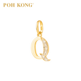 POH KONG 835/20K Yellow Gold Diamond Pendant Alphabet Q