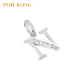 POH KONG 750/18K White Gold Diamond Pendant Alphabet N