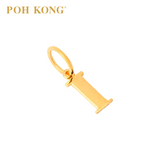 POH KONG 916/22K Gold Exquisite Alphabet Pendant I