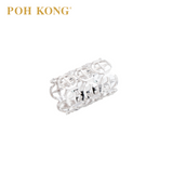 POH KONG 375/9K White Gold Cylinder Charm Pendant