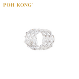 POH KONG 375/9K White Gold Cylinder Charm Pendant