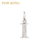 POH KONG 750/18K White Gold Diamond Pendant Alphabet I