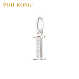 POH KONG 750/18K White Gold Diamond Pendant Alphabet I