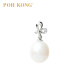 POH KONG 375/9K White Gold Butterfly Pearl Pendants