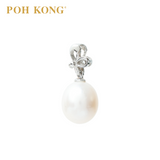 POH KONG 375/9K White Gold Butterfly Pearl Pendants