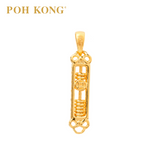 POH KONG 916/22K Yellow Gold Auspicious Abacus Charm Pendant