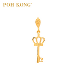 POH KONG 916/22K Yellow Gold Crown Key Pendant