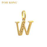 POH KONG 835/20K Yellow Gold Diamond Pendant Alphabet W