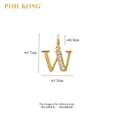 POH KONG 835/20K Yellow Gold Diamond Pendant Alphabet W