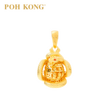 POH KONG 916/22K Yellow Gold Auspicious Abacus Snake Pendant