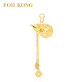 POH KONG 916/22K Yellow Gold Auspicious  Gourd With Ancient Coin Pendant