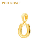 POH KONG 916/22K Yellow Gold Auspicious  Horseshoe Pendant