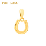 POH KONG 916/22K Yellow Gold Auspicious  Horseshoe Pendant