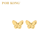 POH KONG 916/22K Gold Butterfly Earstuds Earring