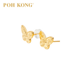 POH KONG 916/22K Gold Butterfly Earstuds Earring