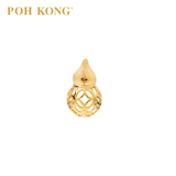 POH KONG 916/22K Yellow Gold Auspicious Prosperity Gourd Earstuds Earring