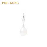 POH KONG 375/9K White Gold Silver Glow Pearl Earrings