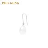 POH KONG 375/9K White Gold Platinum Pearl Earrings