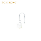 POH KONG 375/9K White Gold Platinum Pearl Earrings