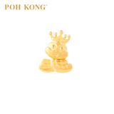 POH KONG 916/22K Gold Auspicious Crowned Serpent Earrings