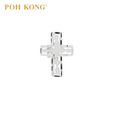 POH KONG 375/9K White Gold Eternal Cross Earrings