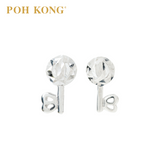 POH KONG 375/9K White Gold Lustre Key Earrings