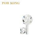 POH KONG 375/9K White Gold Lustre Key Earrings