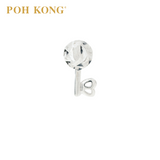 POH KONG 375/9K White Gold Lustre Key Earrings