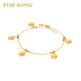 POH KONG 916/22K Yellow Gold Trendy Charm Bracelet