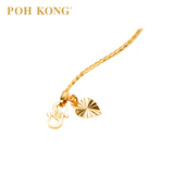 POH KONG 916/22K Yellow Gold Criss Cross Heartstream Bracelet