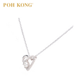 POH KONG 750/18K White Gold D'first Diamond Pure Affection Necklace