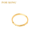 POH KONG 916/22K Yellow Gold Tiny Love Wedder Ring