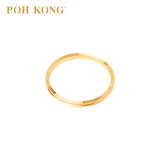 POH KONG 916/22K Yellow Gold Simplicity Wedder Ring