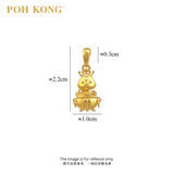 POH KONG 916/22K Yellow Gold Auspicious "CAI" Zodiac Snake Pendant