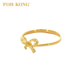 POH KONG 916/22K Yellow Gold Petite Ribbon Ring