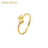 POH KONG 916/22K Yellow Gold Bear With Love Ring