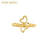 POH KONG 916/22K Yellow Gold Twin Heart Ring