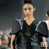 POH KONG 916/22K Gold Tranz With Double Square Shape Pendant