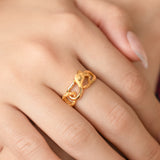 Auspicious Golden Snake Coil Wealth Ring