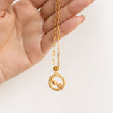 Auspicious Golden Snake Holding Wealth Pendant