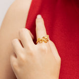 Auspicious Bamboo Rising Snake Ring