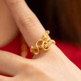 Auspicious Bamboo Rising Snake Ring