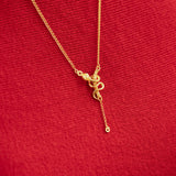 Auspicious Bamboo Rising Snake Necklace