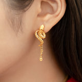 Auspicious Snake Wealth Soaring Earrings