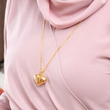 POH KONG 916/22K YELLOW GOLD WITH WHITE GOLD ANGGUN RAYA LOVE PENDANT