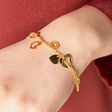 POH KONG 916/22K Gold Tranz Love Bracelet